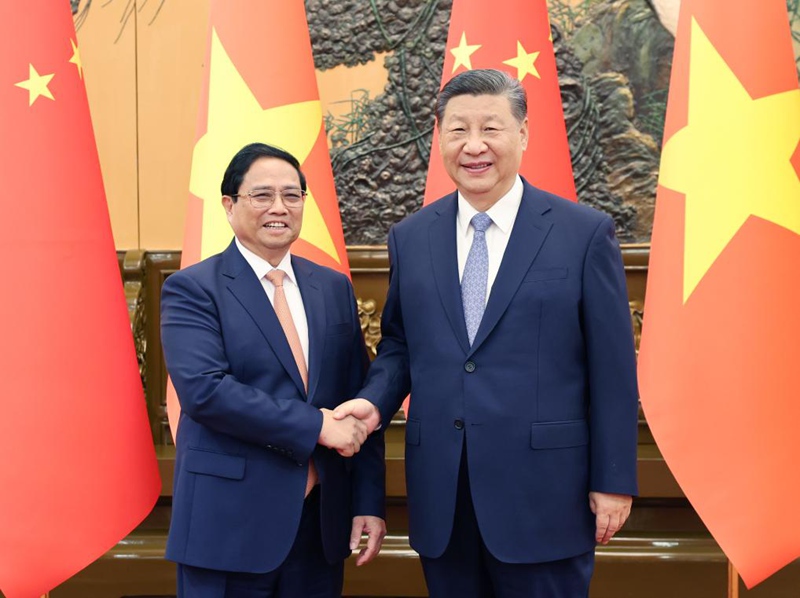 Rais Xi Jinping akutana na Waziri Mkuu wa Vietnam Minh Chinh mjini Beijing